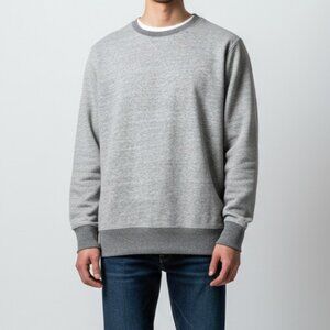 Mr P.  Sweater Men’s XL Heather Grey Crew Neck Pullover‎ Luxury Mr. Porter